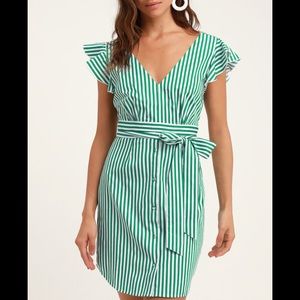 BB Dakota Peppermint Stripe Dress Size 6 VGUC